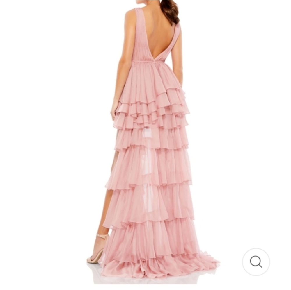 Mac Duggal Pink Layered Ruffle Dress - Picture 3 of 5